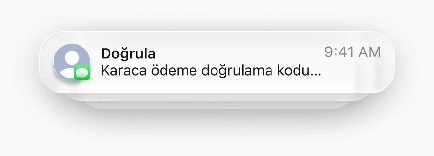 Doğrula OTP bildirimi