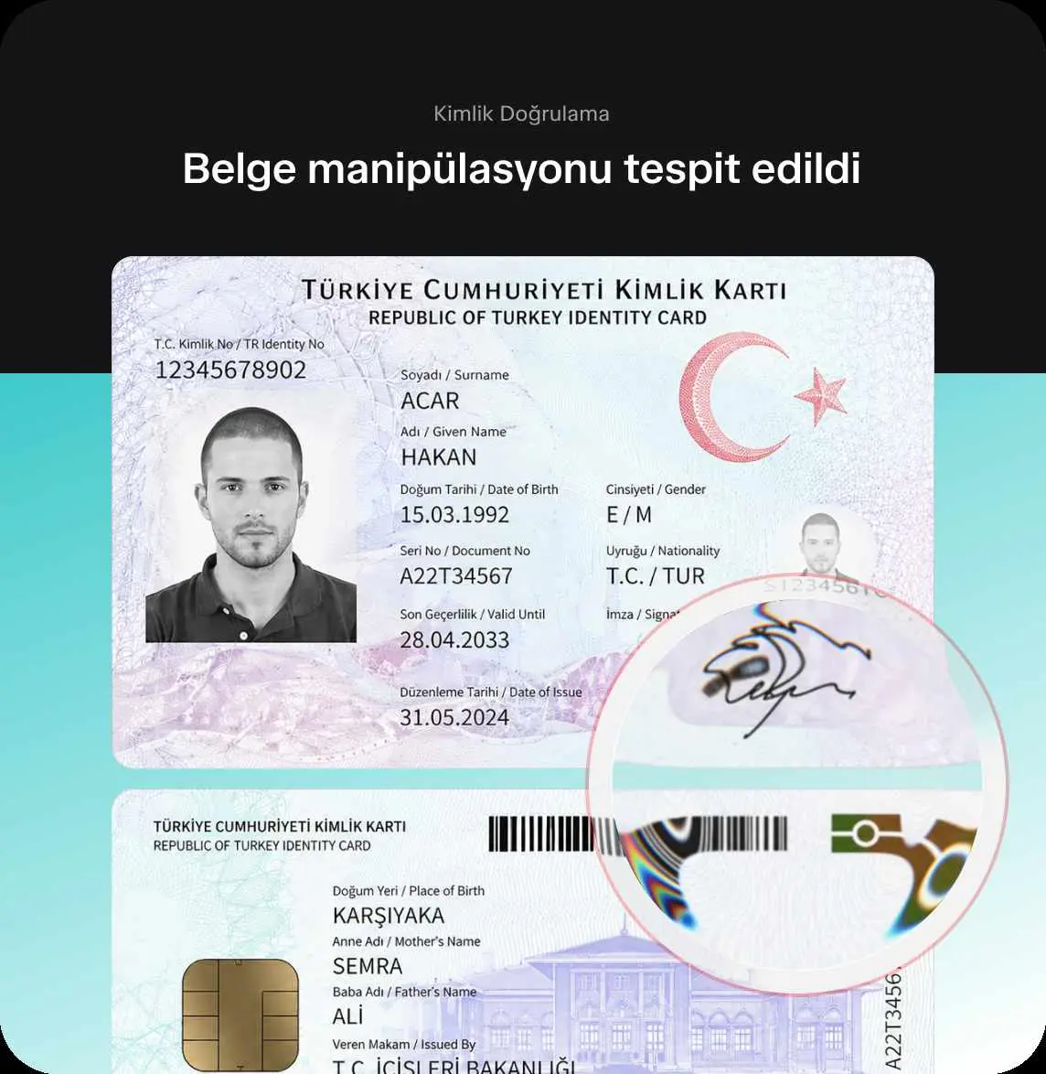 Sahtecilik önleme kontrolü